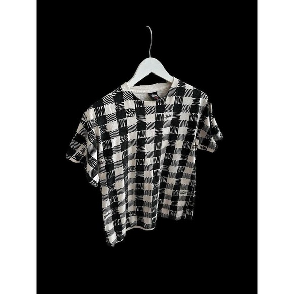 Stussy Other - Vintage 90's Stussy AOP Men's Small Tee T-Shirt Checkered Skater Streetwear
